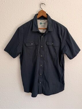 Sierra Design navy blue button up hiking utility shirt men’s L